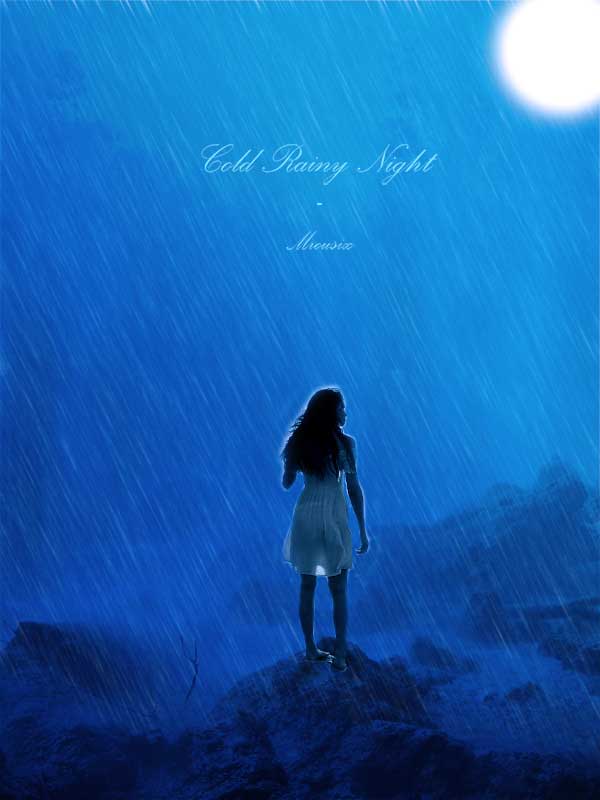 PS人像合成实例：创意打造冷雨夜的美女背影图，雨夜孤独女生场景