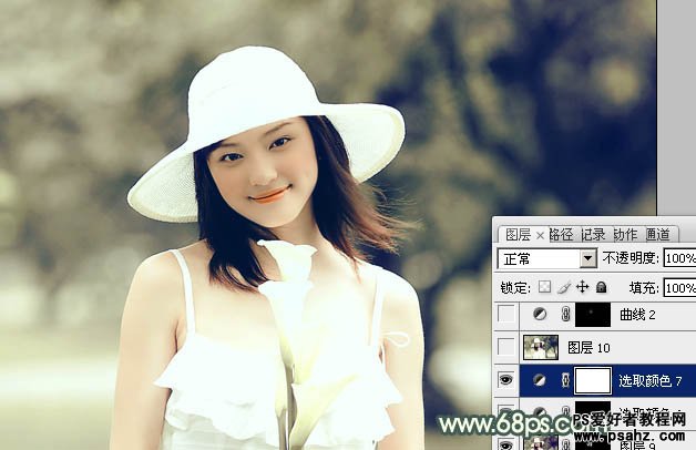 photoshop调出古典艺术风格外景美女照片实例教程