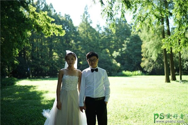 Photoshop婚片调色教程：给情侣婚纱照调出漂亮的夏日小清新风格