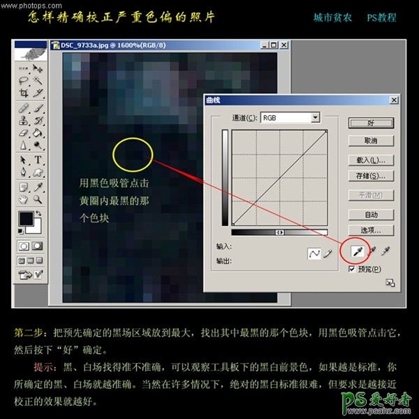 教大家学习利用PS精确校正严重偏色的照片技巧教程