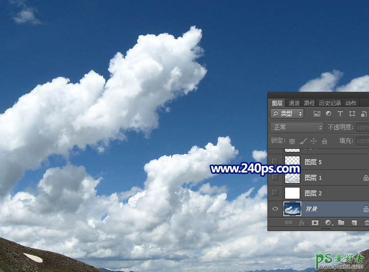 Photoshop合成一个创意可爱的云彩蘑菇失量素材图，漂亮的云彩蘑