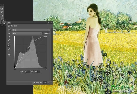 PS合成教程：把一张半裸的女性艺术照合成到一张油画里的场景