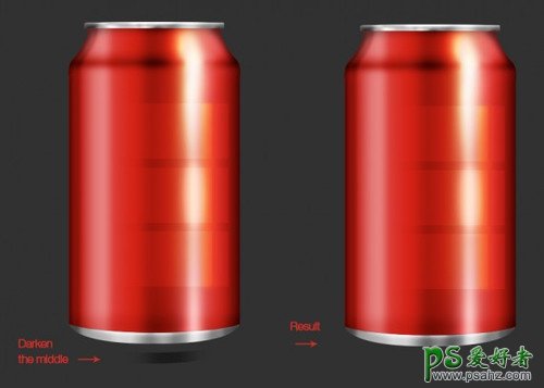 PS手绘实例教程：手把手教您绘制一例可口可乐易拉罐失量图素材