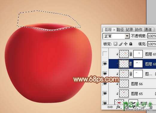 photoshop绘制精致的水晶红苹果，苹果绘制教程