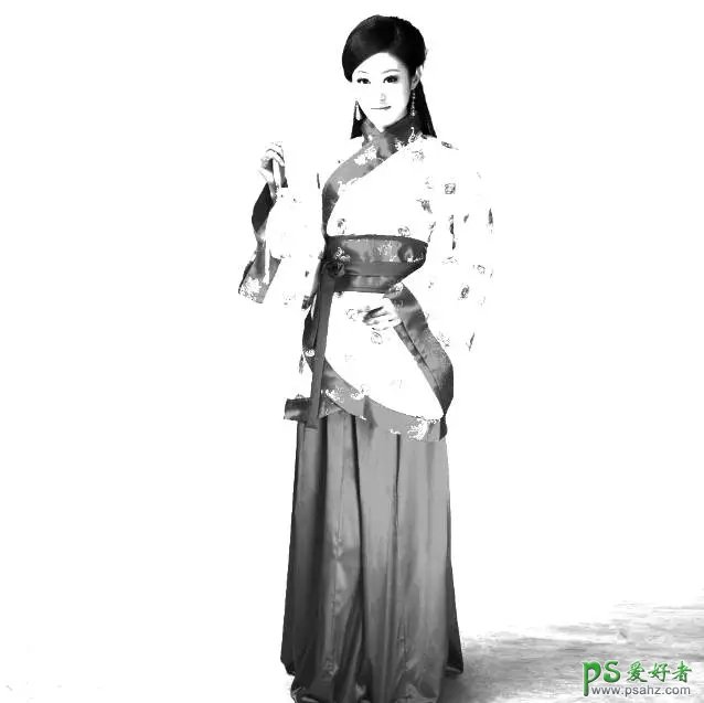 PS美女转手绘：学习把漂亮的古装美女照片制作成中国风工笔画效果