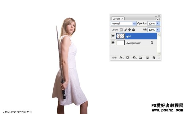 photoshop合成手拿长剑的女孩儿魔幻形象