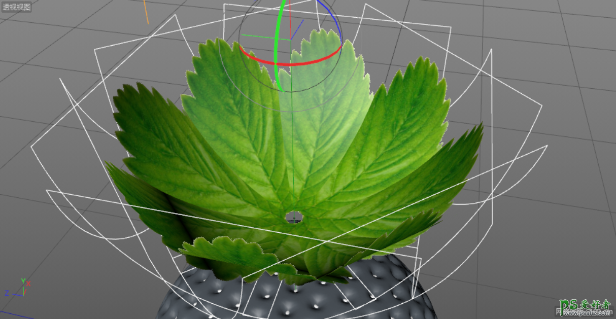 C4D建模教程：制作质感逼真的草莓模型，水果草莓建模渲染实例。