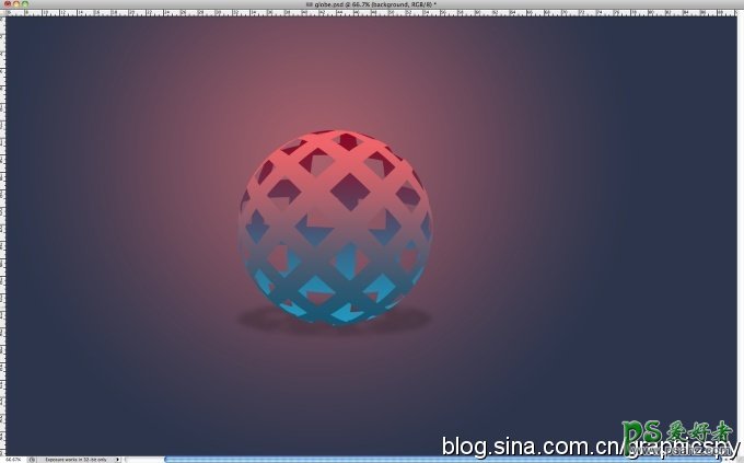 photoshop手工制作一例漂亮的彩色镂空球体教程实例