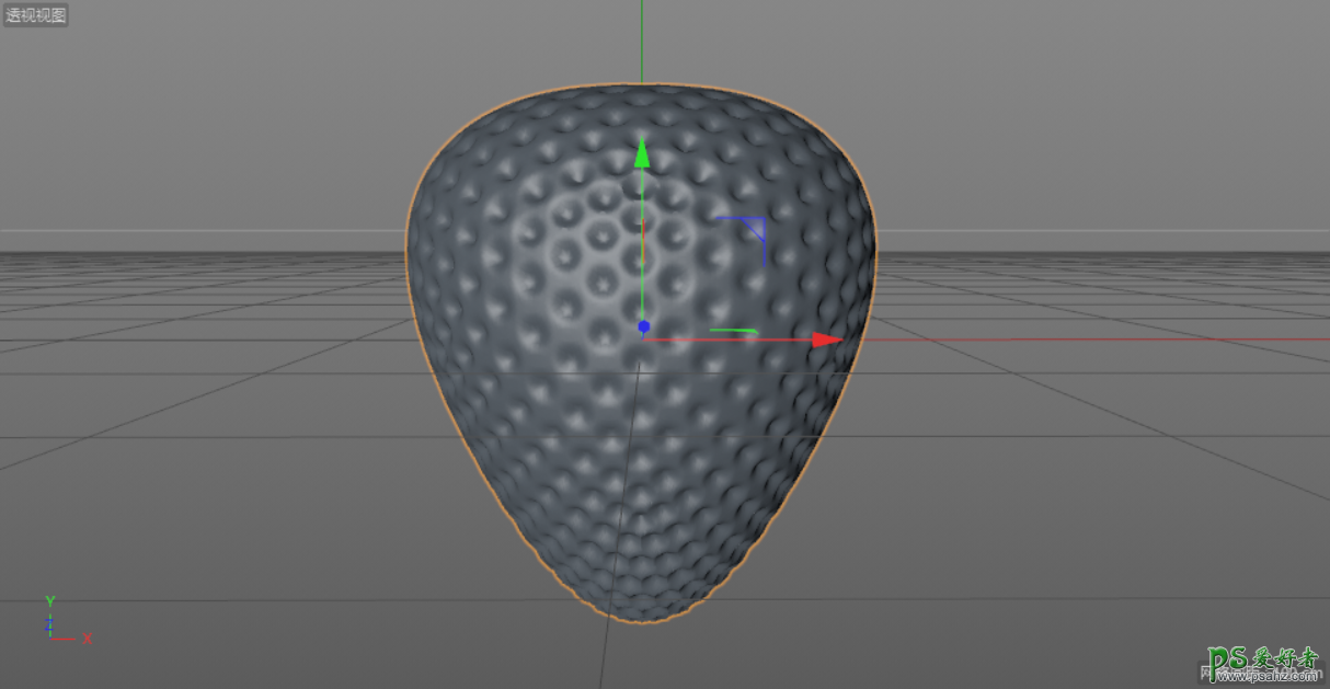 C4D建模教程：制作质感逼真的草莓模型，水果草莓建模渲染实例。