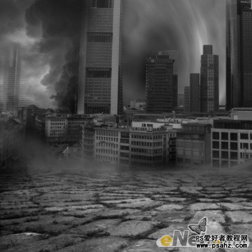 photoshop合成一幅毁灭的城市电影海报教程实例