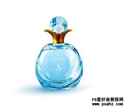 photoshop鼠绘精致漂亮的蓝色玻璃香水瓶子