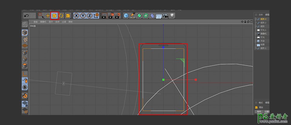 C4D模型制作教程：设计失量风格的手机图标，手机和定位器模型。