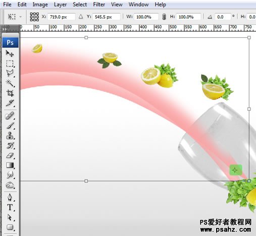 photoshop合成浮在花海中的创意玻璃杯子效果教程