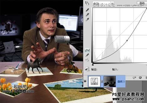 photoshop合成跳出相框的动植物场景效果图