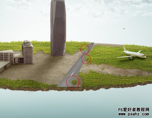 photoshop合成飘浮在空中城市场景特效