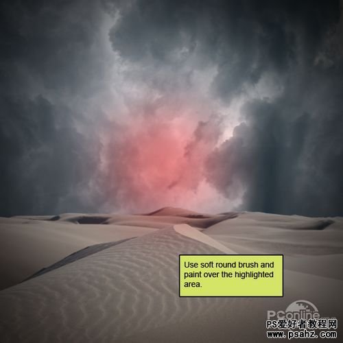 photoshop合成神秘的外星入侵沙漠场景特效设计
