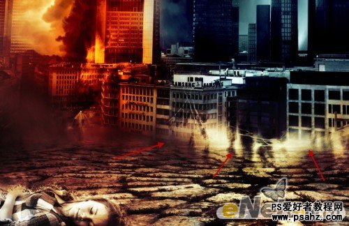 photoshop合成一幅毁灭的城市电影海报教程实例