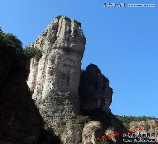 PS移花接木教程：把石头与人物完美结合打造忧郁的山神