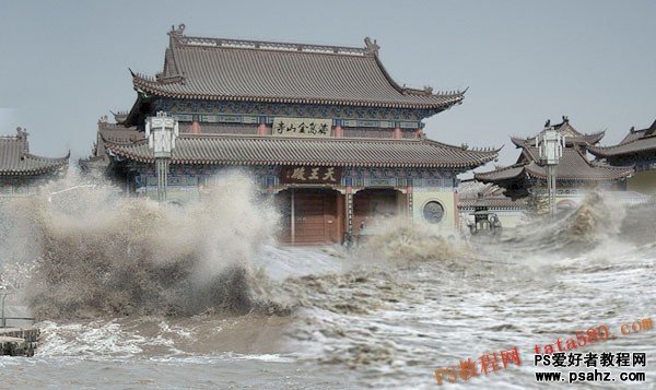 photoshop合成影视作品中的水漫金山寺的场景特效