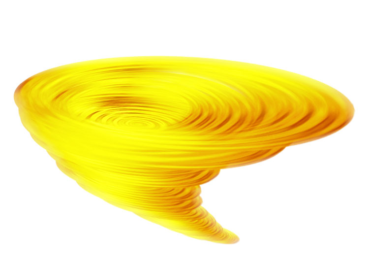PS金色旋风制作教程：利用滤镜特效设计金色旋风素材图片。