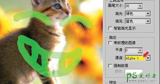 教你使用photoshop抽出滤镜对毛茸茸的小狗小猫图片快速抠图