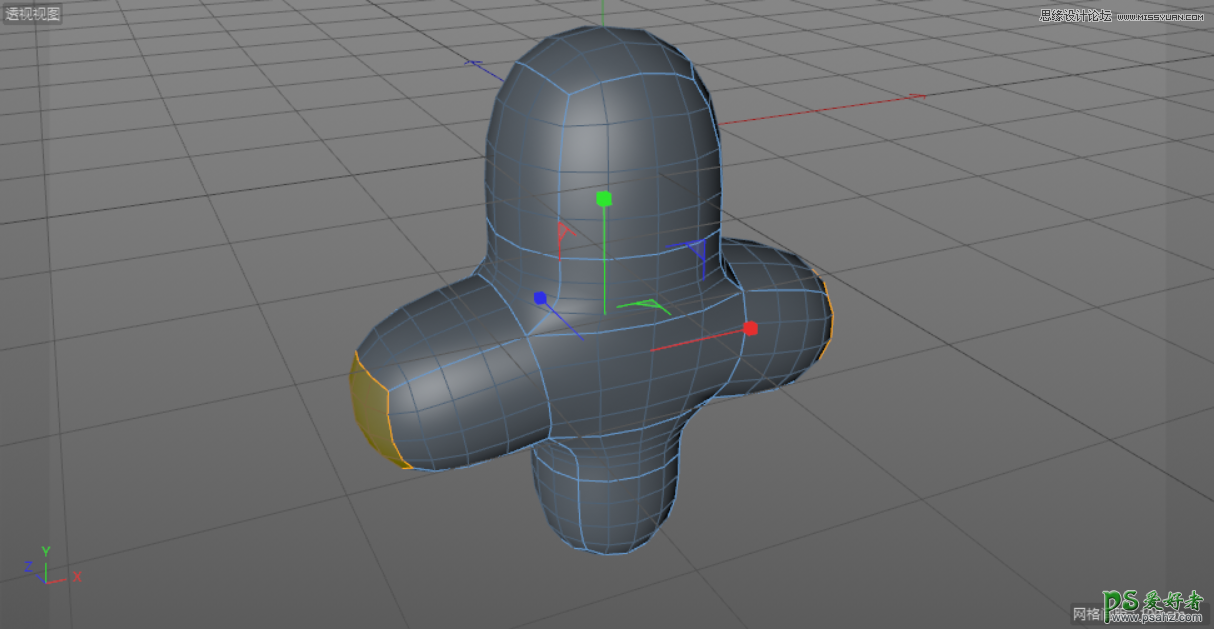 C4D模型制作教程：手工打造可爱呆萌的小黄人模型图片