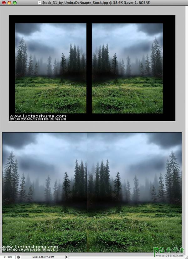 photoshop创意合成唯美的树林中的仙子MM艺术照