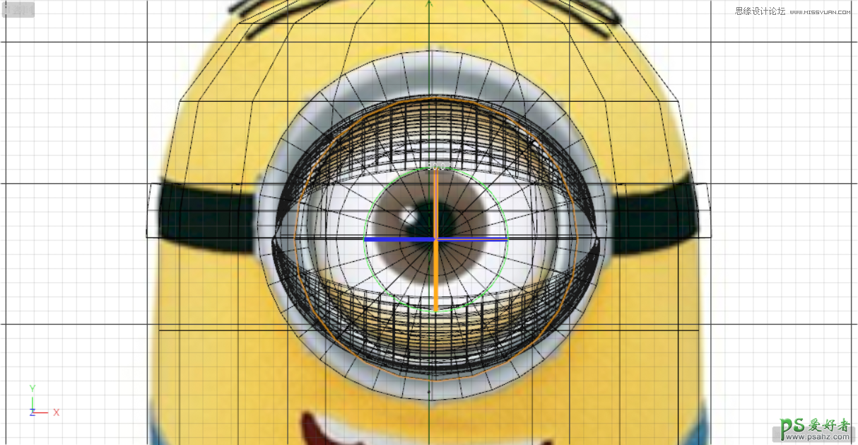 C4D模型制作教程：手工打造可爱呆萌的小黄人模型图片