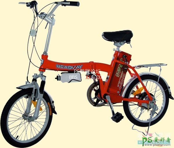 学习用photoshop混合颜色带简单抠出单背景色的自行车素材图片