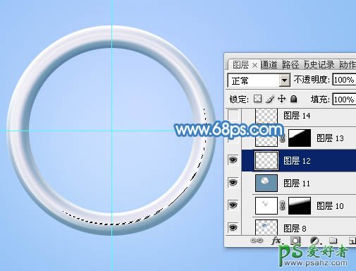 PS鼠绘放大镜失量图教程：手工制作剔透的蓝色放大镜素材图片