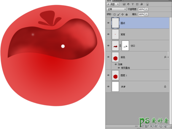 PS鼠绘水晶图片教程：绘制漂亮的晶莹剔透的红樱桃失量图素材