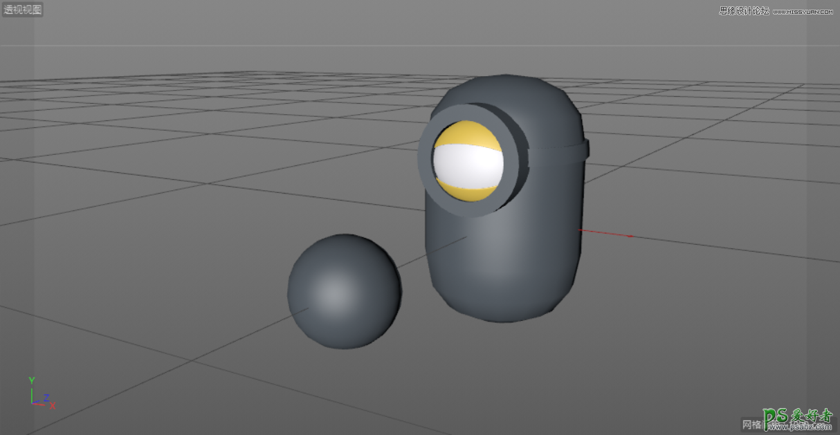 C4D模型制作教程：手工打造可爱呆萌的小黄人模型图片