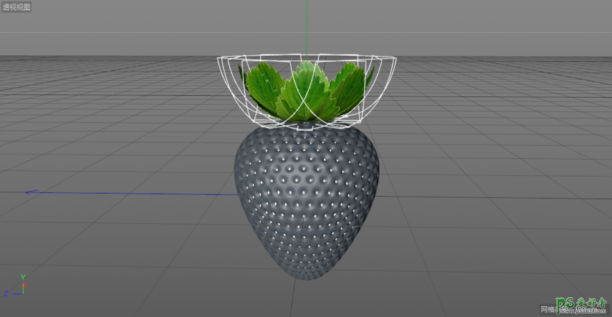 C4D建模教程：制作质感逼真的草莓模型，水果草莓建模渲染实例。