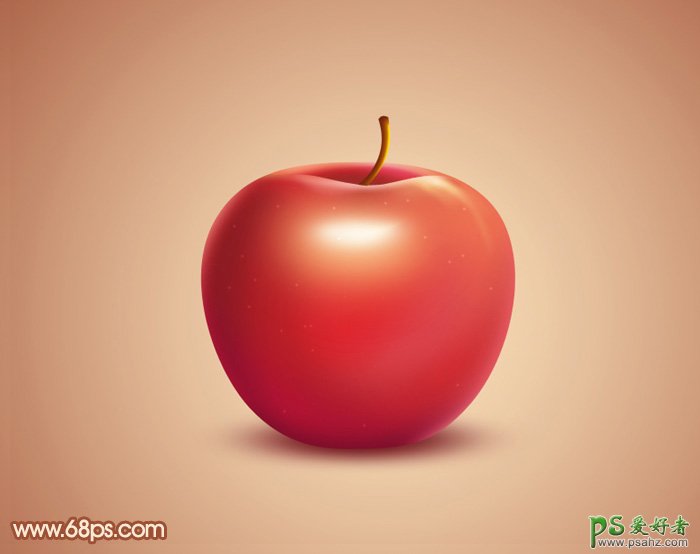 photoshop绘制精致的水晶红苹果，苹果绘制教程