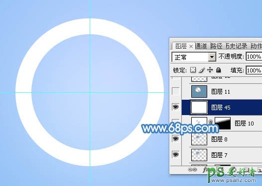 PS鼠绘放大镜失量图教程：手工制作剔透的蓝色放大镜素材图片