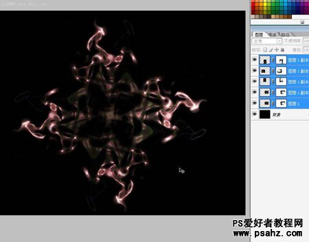 PS滤镜特效教程实例：设计绚丽的光丝壁纸特效教程