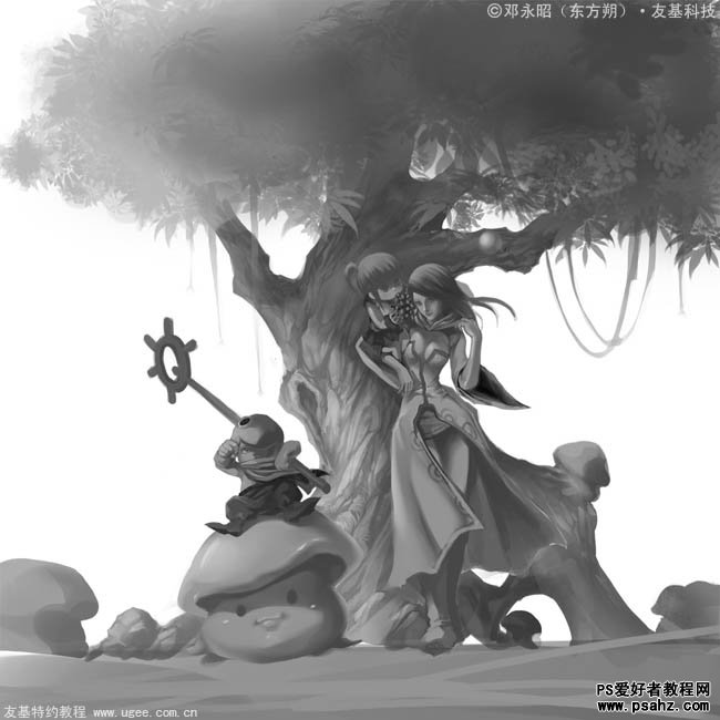 photoshop鼠绘梦幻的魔法师游戏场景海报