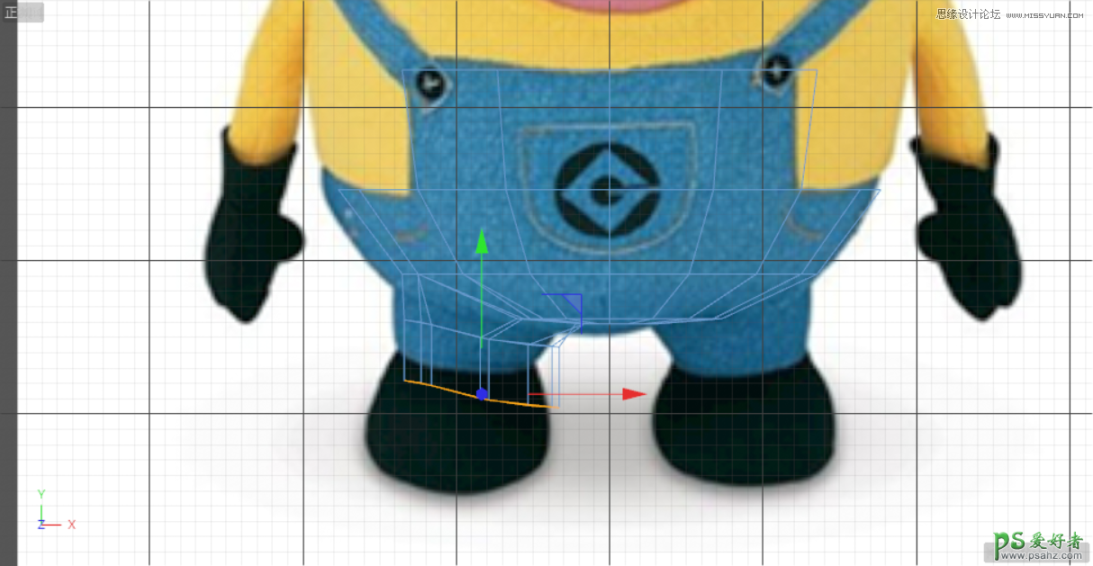 C4D模型制作教程：手工打造可爱呆萌的小黄人模型图片