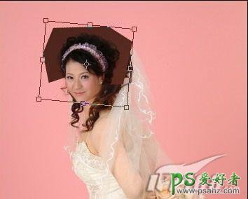 PS人像合成教程：给漂亮MM婚纱照换脸