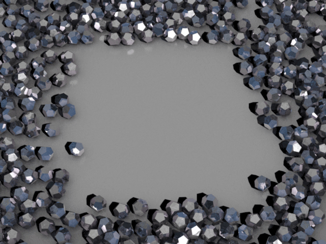 C4D制作钻石瞬间向中间融合的动画图片，形成个性的字体。