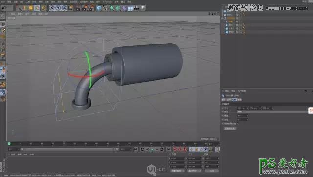 C4D建模教程：制作漂亮的管道组成的模型，立体主题风格管道模型