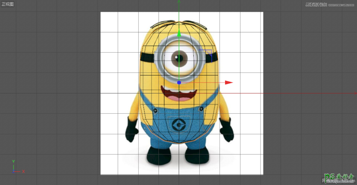 C4D模型制作教程：手工打造可爱呆萌的小黄人模型图片