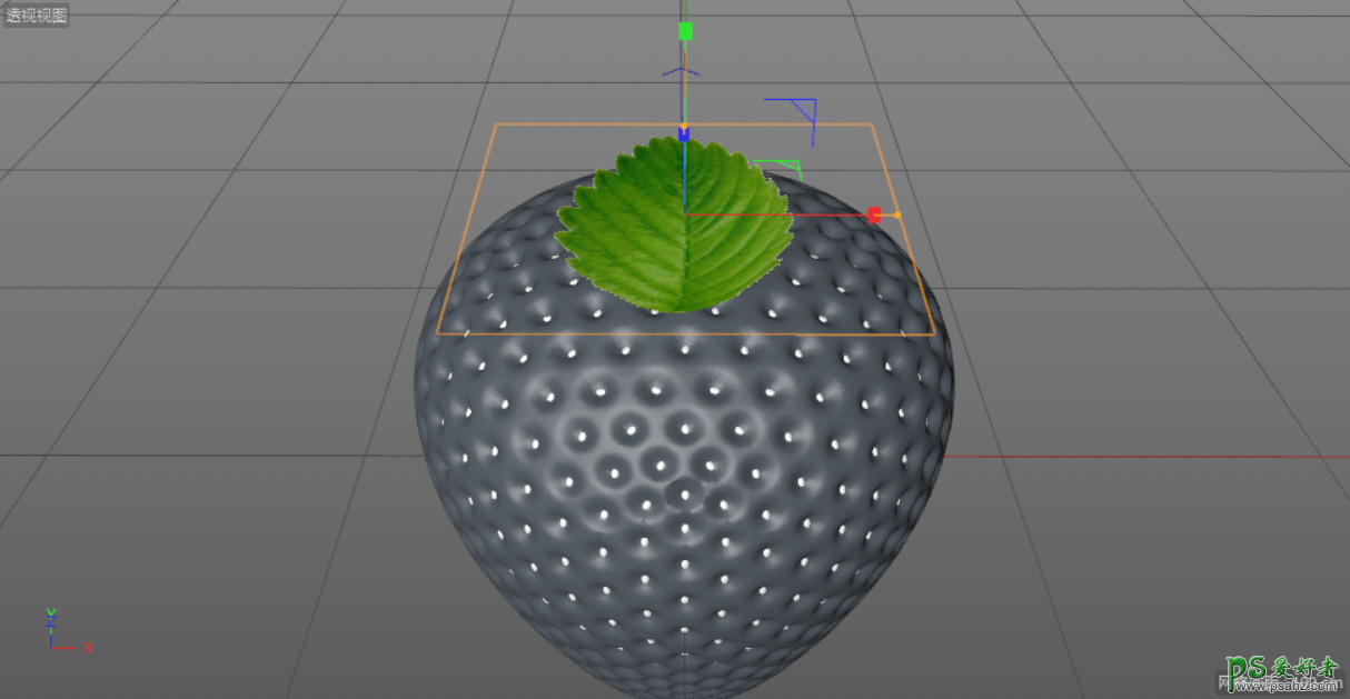 C4D建模教程：制作质感逼真的草莓模型，水果草莓建模渲染实例。