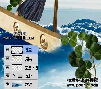 photoshop合成可爱的空中美女艺术照插画效果图