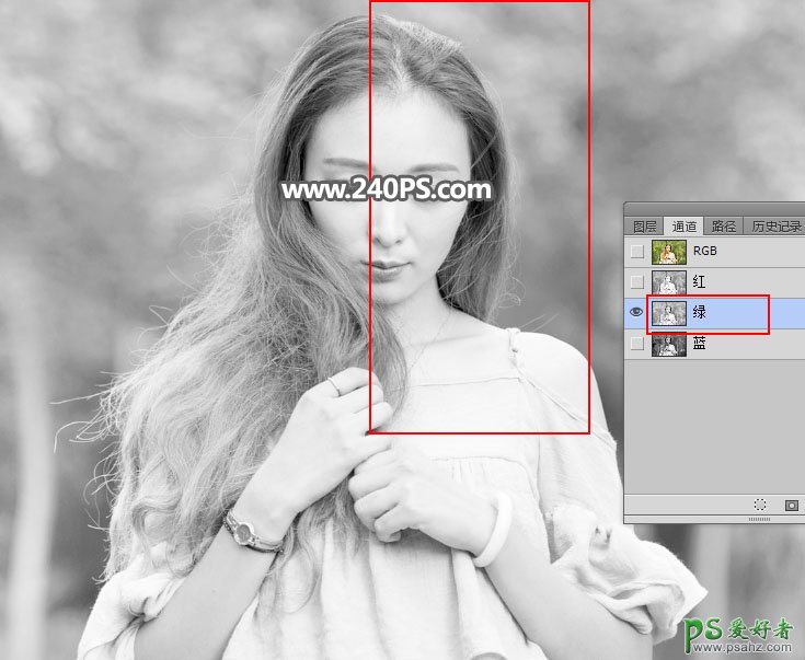PS美女抠图教程：利用通道工具完美抠出美女极细的头发丝。