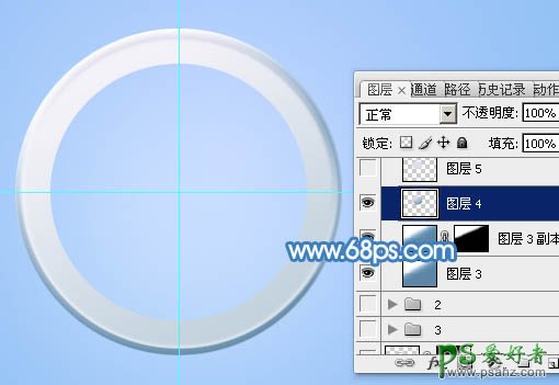 PS鼠绘放大镜失量图教程：手工制作剔透的蓝色放大镜素材图片