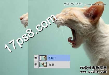 photoshop创意合成一只喷火的猫