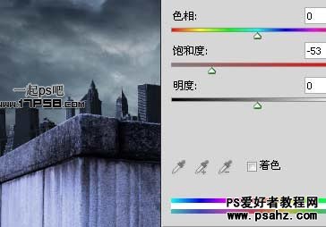 photoshop合成雨夜中绿眼长毛的金钢狼恐怖形象