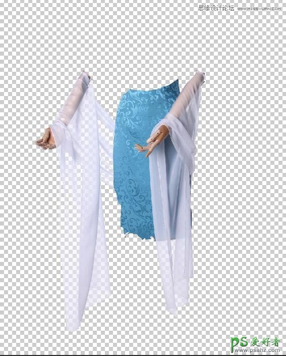 学习用photoshop调整边缘及通道工具快速抠出旗袍和透明的飘纱