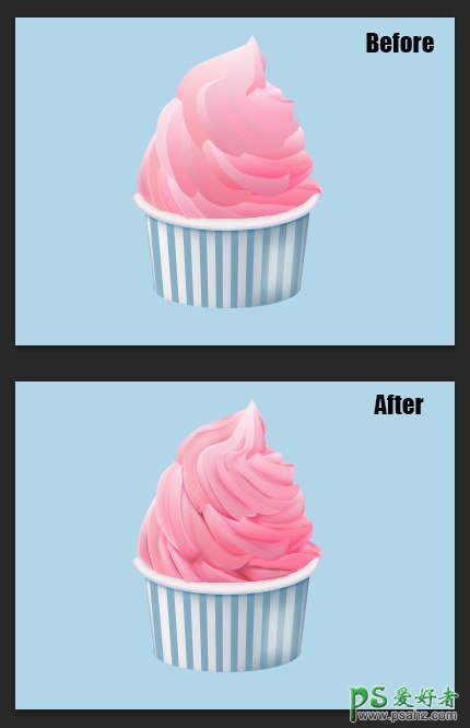 Photoshop鼠绘一杯美味可口的冰淇淋-冰淇淋失量图制作教程
